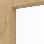 Detailansicht des Lichtausschnitts von GARANT Wohnungseingangstür Authentic Asteiche GCK08 mit Lichtausschnitt LA-4 bandseitig