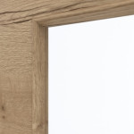 Detailansicht des Lichtausschnitts von GARANT Wohnungseingangstür Quer Authentic Risseiche CePaL mit Lichtausschnitt LA-4 schlossseitig