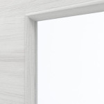 Detailansicht des Lichtausschnitts von GARANT Wohnungseingangstür Quer Authentic Grigio GCK08 mit Lichtausschnitt LA-6
