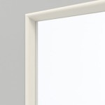 Detailansicht des Lichtausschnitts von GARANT Wohnungseingangstür D92-60 Dove Grey Resopal mit Lichtausschnitt LA-7