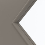 Detailansicht des Lichtausschnitts von Doppelflügeltür LA 6 Raute ProLine Taupe RAL 7048 Lack inkl. Zarge - Hörmann