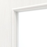 Detailansicht des Lichtausschnitts von Gebürstetes Weiß LA 7 ProLine Duradecor Doppelflügeltür inkl. Zarge - Hörmann