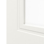 Detailansicht des Lichtausschnitts von Cofi 32 LA-02 Weißlack RAL 9016 Premium Doppelflügeltür inkl. Zarge