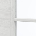 Detailansicht des Lichtausschnitts von GARANT Doppelflügeltür inkl. Zarge Quer Authentic Grigio GCK08 mit Lichtausschnitt LA-DIN Sprosse SP0