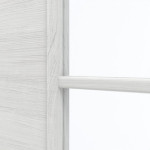 Detailansicht des Lichtausschnitts von GARANT Doppelflügeltür inkl. Zarge Quer Authentic Grigio GCK08 mit Lichtausschnitt LA-DIN Sprosse SP10