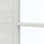 Detailansicht des Lichtausschnitts von GARANT Doppelflügeltür inkl. Zarge Quer Authentic Grigio GCK08 mit Lichtausschnitt LA-DIN Sprosse SP4
