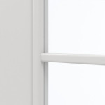 Detailansicht des Lichtausschnitts von GARANT Doppelflügeltür inkl. Zarge 0160-60 Silver Grey CPL mit Lichtausschnitt LA-2 Sprosse SP0