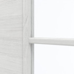 Detailansicht des Lichtausschnitts von GARANT Doppelflügeltür inkl. Zarge Quer Authentic Grigio GCK08 mit Lichtausschnitt LA-2 Sprosse SP0