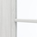 Detailansicht des Lichtausschnitts von GARANT Doppelflügeltür inkl. Zarge Authentic Grigio CPL mit Lichtausschnitt LA-4 bandseitig Sprosse SP10