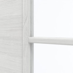 Detailansicht des Lichtausschnitts von GARANT Doppelflügeltür inkl. Zarge Quer Authentic Grigio GCK08 mit Lichtausschnitt LA-4 bandseitig Sprosse SP10