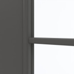 Detailansicht des Lichtausschnitts von GARANT Doppelflügeltür inkl. Zarge 10622-60 Ebony CPL mit Lichtausschnitt LA-6 Sprosse SP1