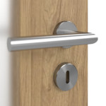 Detailansicht der Oberfläche von CLASSEN Doppelflügeltür 4.12 Hickory Eiche CPL mit Lichtausschnitt inkl. Zarge
