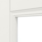 Detailansicht des Lichtausschnitts von Kontura 1 LA Lugano ClassicLine Weißlack Doppelflügeltür inkl. Zarge - Hörmann