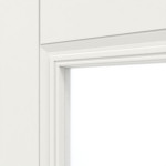 Detailansicht des Lichtausschnitts von Kontura 4 LA Sprosse 1/3 ClassicLine Weißlack Doppelflügeltür inkl. Zarge - Hörmann