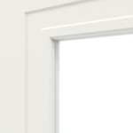 Detailansicht des Lichtausschnitts von Montana 5 LA ClassicLine Weißlack Doppelflügeltür inkl. Zarge - Hörmann