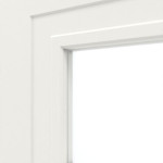 Detailansicht des Lichtausschnitts von Montana 6 LA 1 ClassicLine Weißlack Doppelflügeltür inkl. Zarge - Hörmann