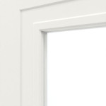 Detailansicht des Lichtausschnitts von Montana 7 LA ClassicLine Weißlack Doppelflügeltür inkl. Zarge - Hörmann