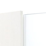 Detailansicht des Lichtausschnitts von Pure 1 Bandseite ProLine Duradecor Gebürstetes Weiß Doppelflügeltür inkl. Zarge - Hörmann