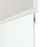 Detailansicht des Lichtausschnitts von Pure 2 quer ProLine Duradecor Gebürstetes Weiß Doppelflügeltür inkl. Zarge - Hörmann
