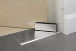 Bodentürschließer von Vertigo Motiv matt Glaspendeltür mit festem Seitenteil DORMA Mundus BTS Variante 2 - Erkelenz