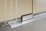Bodentürschließer von Vertigo Motiv matt Glaspendeltür mit zwei festen Seitenteilen und Oberlicht DORMA Mundus BTS Variante 9 - Erkelenz
