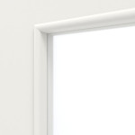 Detailansicht des Lichtausschnitts von Weiß RAL 9016 LA 4 mittig Basic Durat Innentür - Huga