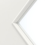 Detailansicht des Lichtausschnitts von Weiß RAL 9016 LA 6 Raute Basic Durat Innentür - Huga