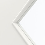 Detailansicht des Lichtausschnitts von Weiß ähnlich RAL 9016 LA 6 Raute Mattlack Basic Innentür - Huga