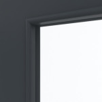 Detailansicht des Lichtausschnitts von Anthrazit RAL 7016 LA 7 Basic Lack Innentür - Huga