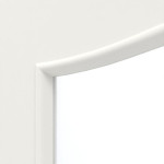 Detailansicht des Lichtausschnitts von HUGA Innentür Piano 4 Weißlack Classic mit Lichtausschnitt LA Sprosse 2/3