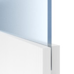 Detailansicht des Lichtausschnitts von Esche Weiß Pore Es 242 Portalit Innentür Lineo Typ 3605-Lb-Q - Westag