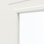 Detailansicht des Lichtausschnitts von LEBO Innentür Kopenhagen 40 Weißlack mit Lichtausschnitt 2 LA