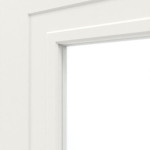 Detailansicht des Lichtausschnitts von LEBO Innentür Kopenhagen 32 Weißlack mit Lichtausschnitt 3 LA