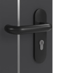 Detailansicht der Oberfläche von GARANT Rauchschutztür Aura 850 Matt Graphitgrau 7024 G-TEC