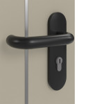 Detailansicht der Oberfläche von GARANT Rauchschutztür Aura 850 Matt Seidengrau 7044 G-TEC