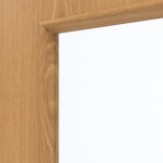 Detailansicht des Lichtausschnitts von GARANT Rauchschutztür Eiche Premium GCK08 mit Lichtausschnitt LA-10