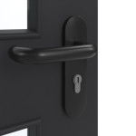 Detailansicht der Oberfläche von GARANT Rauchschutztür Matt RAL 9005 G-TEC mit Lichtausschnitt LA-11
