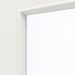 Detailansicht des Lichtausschnitts von GARANT Rauchschutztür Weißlack 9016 mit Lichtausschnitt LA-2