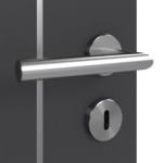 Detailansicht der Oberfläche von GARANT Schallschutztür Aura 850 Matt Graphitgrau 7024 G-TEC