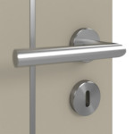 Detailansicht der Oberfläche von GARANT Schallschutztür Aura 851 Matt Seidengrau 7044 G-TEC