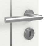 Detailansicht der Oberfläche von GARANT Schallschutztür Corona 750 Quer Authentic Bianco CePaL