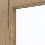 Detailansicht des Lichtausschnitts von GARANT Schallschutztür Authentic Risseiche GCK08 mit Lichtausschnitt LA-DIN