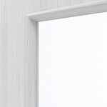 Detailansicht des Lichtausschnitts von GARANT Schallschutztür Authentic Grigio CePaL mit Lichtausschnitt LA-2