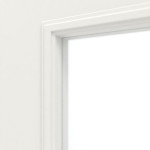 Detailansicht des Lichtausschnitts von Landhaus 1 LA Classic Weißlack Schiebetür - Huga
