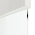 Detailansicht des Lichtausschnitts von Smart 2 quer Plain 79-7 Basic Durat Pino Weiß Schiebetür - Huga