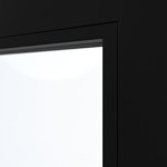 Detailansicht des Lichtausschnitts von Innentür-Set 2-flg. Stahl Lofttür mit Sprossen 2-2 - Hörmann