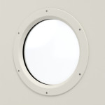 Detailansicht des Lichtausschnitts von Innentür-Set Stahl mit Feuerschutzfunktion T90-1 FSA-62 mit Rundverglasung inkl. Eckzarge - Teckentrup