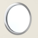 Detailbild des Lichtausschnitts von Weiß ähnlich RAL 9010 LA Bullauge Basic Lack Schiebetür - Huga