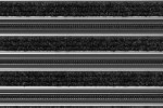 Detailaufnahme von Top-Ansicht von Aluprofilmatte KLASSIK Rips T01PP schwarz / Minibürste MB01 schwarz - Entrada