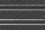 Detailaufnahme von Top-Ansicht von Aluprofilmatte ROYAL Rips T05PP grau / Minibürste MB01 schwarz - Entrada